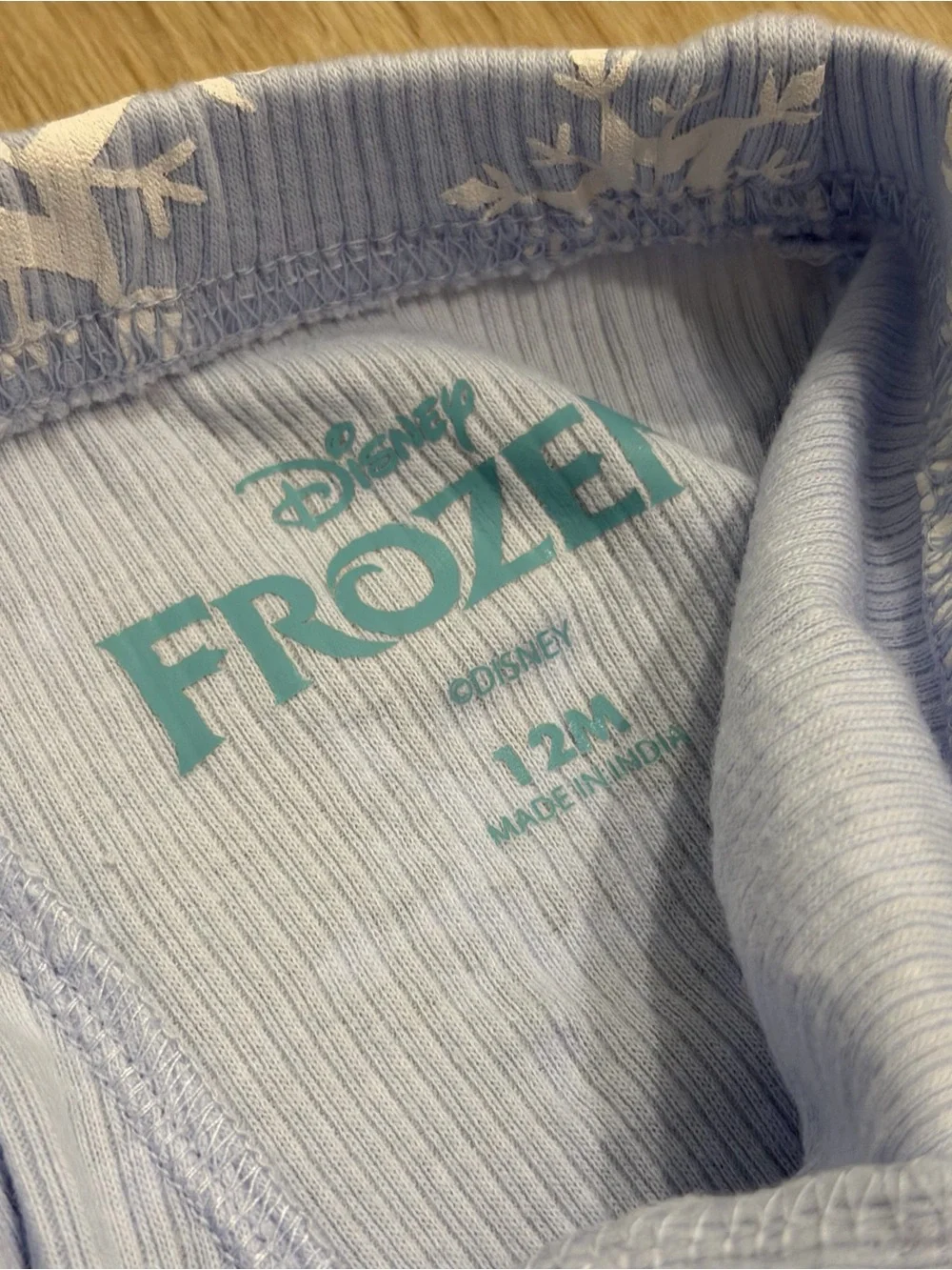 Disney Navy Elsa & Anna Sweatshirt with Light Blue Snowflake Leggings | 12M
